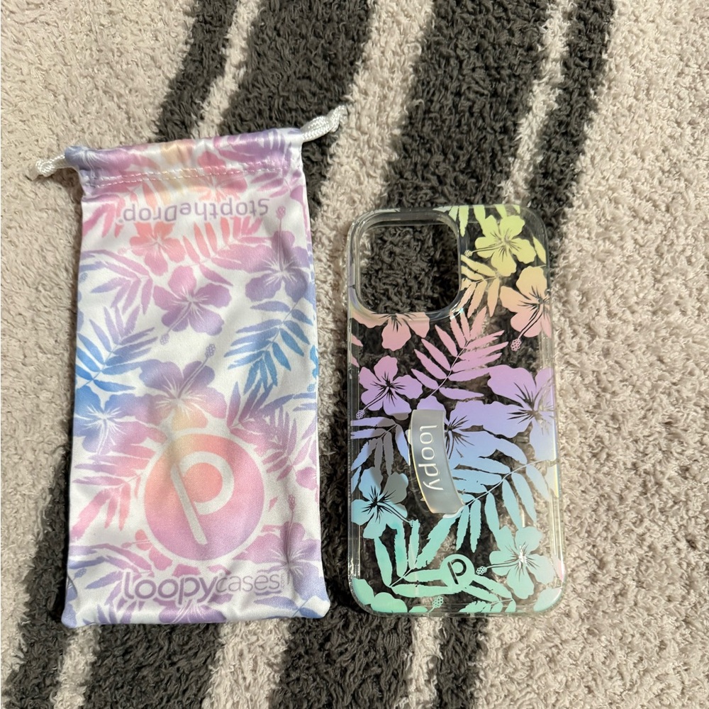 Loopy Case Pastel Tropical Gradient Phone Case with Loop Band